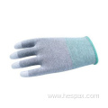 Hespax Carbon Fiber Seamless PU Finger Dipped Gloves
